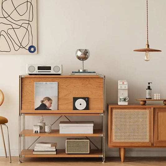 Solid Wood boekenplank moderne gesloten achterste boekenkast met planken