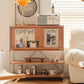 Solid Wood Bookshelf Modern Closed Back Bookcase with Shelves