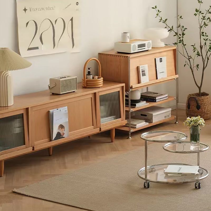 Solid Wood Bookshelf Modern Closed Back Bookcase with Shelves