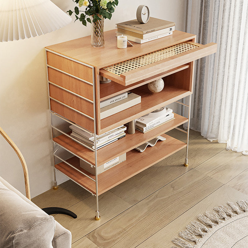 Closed Back Bookcase Modern Style Solid Wood Bookshelf with Shelves Clearhalo 'Bookcases' 'furn' 'furn_bookcases' 'Furniture' 'Office Furniture' 7639219