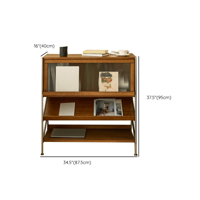 Closed Back Bookcase Modern Style Solid Wood Bookshelf with Shelves Clearhalo 'Bookcases' 'furn' 'furn_bookcases' 'Furniture' 'Office Furniture' 7639221