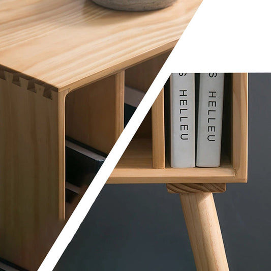 Modern gesloten achterste boekenplank Solid Wood Bookcast met planken