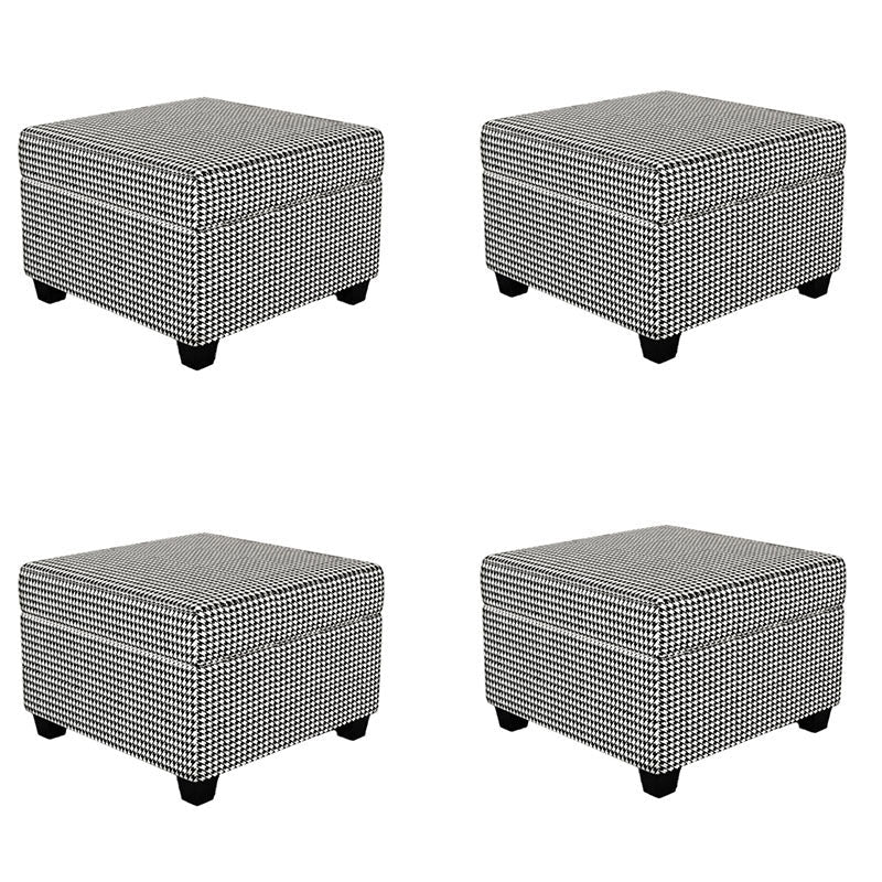 モダンなストレージオスマンズスクエアレザーストレージオットマンは脚を備えています