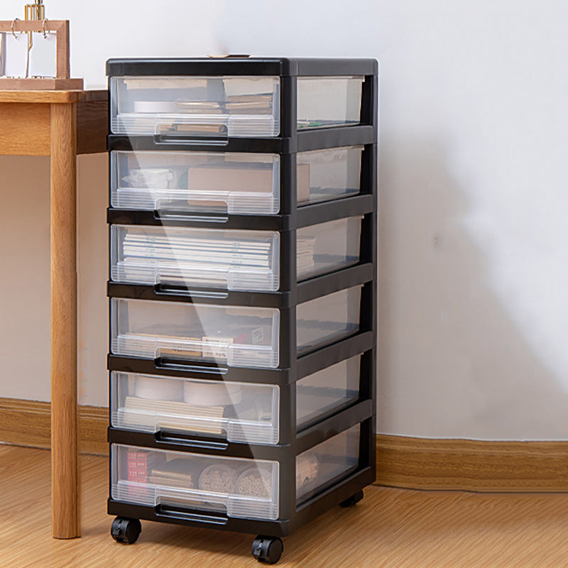 Modern Plastic Filing Cabinet Drawers Storage Filing Cabinet for Office Black 6 Clearhalo 'Filing Cabinets' 'filling_cabinets' 'furn' 'furn_filling_cabinets' 'Furniture' 'Office Furniture' 7639474