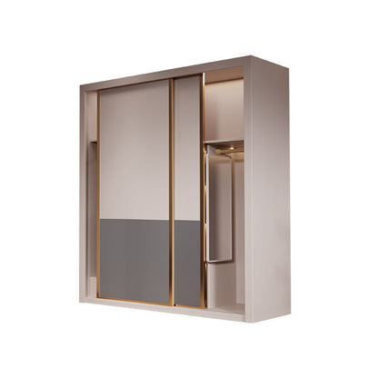 Modern Style Storage Cabinet Wooden Armoire with Doors and Drawers