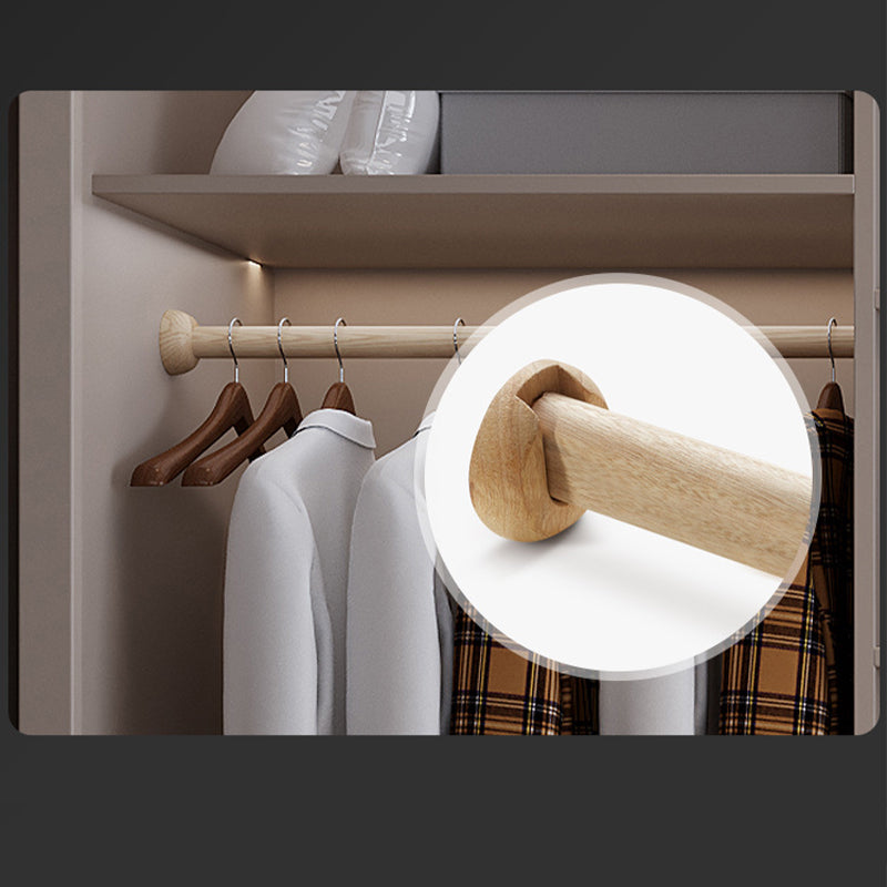 Modern Style Storage Cabinet Wooden Armoire with Doors and Drawers