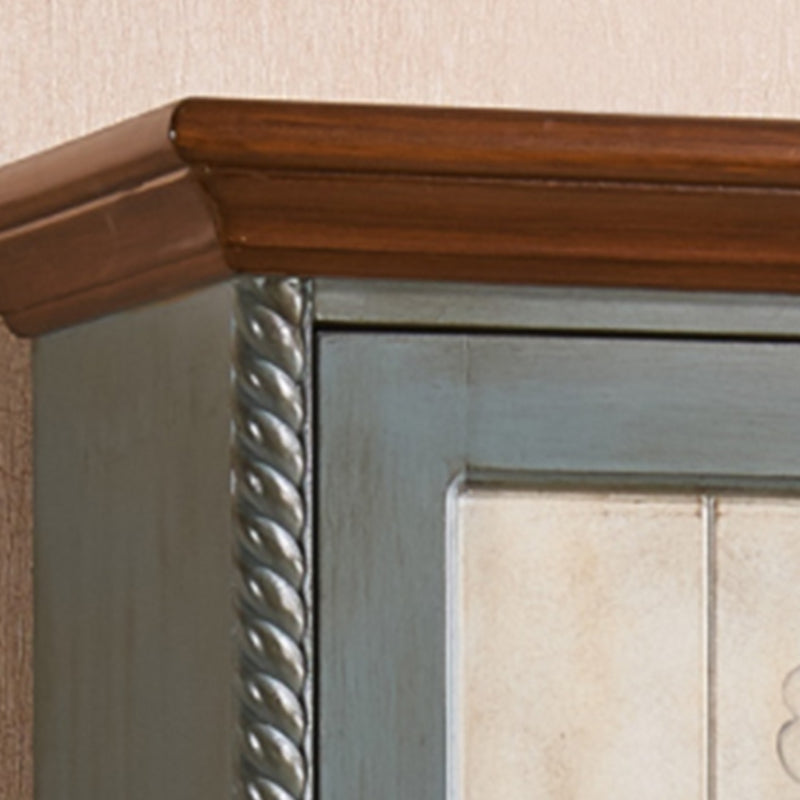 Armario de madera de gabinete de almacenamiento de estilo tradicional con espejo