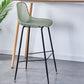 Contemporary Bucket Low Back Armless Bar Stools with Metal Base