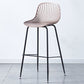 Contemporary Bucket Low Back Armless Bar Stools with Metal Base