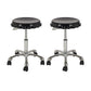Contemporary Adjustable Backrest Counter High Stool with Metal Base Black 2 Piece Set Short Stool(22"H) Clearhalo 'Bar Furniture' 'Bar Stools' 'bar_stools' 'furn' 'furn_bar_stools' 'Furniture' 'Kitchen & Dining Furniture' 7641506