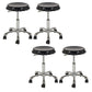 Contemporary Adjustable Backrest Counter High Stool with Metal Base Black 4 Piece Set Short Stool(22"H) Clearhalo 'Bar Furniture' 'Bar Stools' 'bar_stools' 'furn' 'furn_bar_stools' 'Furniture' 'Kitchen & Dining Furniture' 7641507