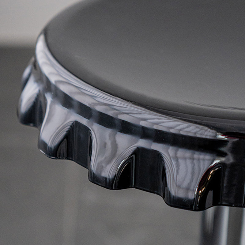 Contemporary Adjustable Backrest Counter High Stool with Metal Base Clearhalo 'Bar Furniture' 'Bar Stools' 'bar_stools' 'furn' 'furn_bar_stools' 'Furniture' 'Kitchen & Dining Furniture' 7641513