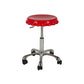 Contemporary Adjustable Backrest Counter High Stool with Metal Base Red 1 Piece Short Stool(22"H) Clearhalo 'Bar Furniture' 'Bar Stools' 'bar_stools' 'furn' 'furn_bar_stools' 'Furniture' 'Kitchen & Dining Furniture' 7641514