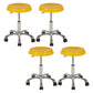 Contemporary Adjustable Backrest Counter High Stool with Metal Base Yellow 4 Piece Set Short Stool(22"H) Clearhalo 'Bar Furniture' 'Bar Stools' 'bar_stools' 'furn' 'furn_bar_stools' 'Furniture' 'Kitchen & Dining Furniture' 7641525