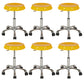 Contemporary Adjustable Backrest Counter High Stool with Metal Base Yellow 6 Piece Set Short Stool(22"H) Clearhalo 'Bar Furniture' 'Bar Stools' 'bar_stools' 'furn' 'furn_bar_stools' 'Furniture' 'Kitchen & Dining Furniture' 7641526