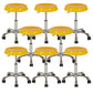 Contemporary Adjustable Backrest Counter High Stool with Metal Base Yellow 8 Piece Set Short Stool(22"H) Clearhalo 'Bar Furniture' 'Bar Stools' 'bar_stools' 'furn' 'furn_bar_stools' 'Furniture' 'Kitchen & Dining Furniture' 7641527