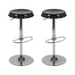 Contemporary Adjustable Backrest Counter High Stool with Metal Base Black 2 Piece Set Bar Stool(31"H) Clearhalo 'Bar Furniture' 'Bar Stools' 'bar_stools' 'furn' 'furn_bar_stools' 'Furniture' 'Kitchen & Dining Furniture' 7641529