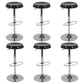 Contemporary Adjustable Backrest Counter High Stool with Metal Base Black 6 Piece Set Bar Stool(31"H) Clearhalo 'Bar Furniture' 'Bar Stools' 'bar_stools' 'furn' 'furn_bar_stools' 'Furniture' 'Kitchen & Dining Furniture' 7641531