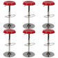Contemporary Adjustable Backrest Counter High Stool with Metal Base Red 6 Piece Set Bar Stool(31"H) Clearhalo 'Bar Furniture' 'Bar Stools' 'bar_stools' 'furn' 'furn_bar_stools' 'Furniture' 'Kitchen & Dining Furniture' 7641536