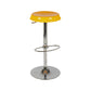 Contemporary Adjustable Backrest Counter High Stool with Metal Base Yellow 1 Piece Bar Stool(31"H) Clearhalo 'Bar Furniture' 'Bar Stools' 'bar_stools' 'furn' 'furn_bar_stools' 'Furniture' 'Kitchen & Dining Furniture' 7641538
