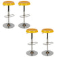 Contemporary Adjustable Backrest Counter High Stool with Metal Base Yellow 4 Piece Set Bar Stool(31"H) Clearhalo 'Bar Furniture' 'Bar Stools' 'bar_stools' 'furn' 'furn_bar_stools' 'Furniture' 'Kitchen & Dining Furniture' 7641540