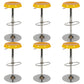 Contemporary Adjustable Backrest Counter High Stool with Metal Base Yellow 6 Piece Set Bar Stool(31"H) Clearhalo 'Bar Furniture' 'Bar Stools' 'bar_stools' 'furn' 'furn_bar_stools' 'Furniture' 'Kitchen & Dining Furniture' 7641541