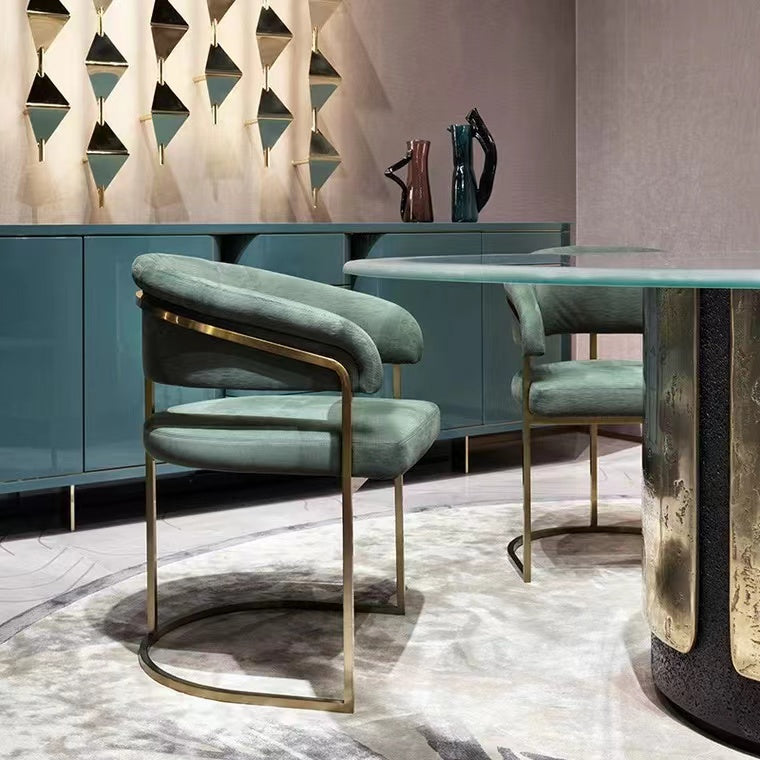 Esszimmerstuhl im Glamstil gepolsterten Armstuhl für Esszimmer