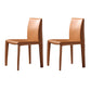Modern Indoor Home Side Chair Faux Leather Upholstered Side Chair Orange 2 Piece Set Clearhalo 'Dining Chairs' 'Dining Tables & Seating' 'dining_chair' 'furn' 'furn_dining_chair' 'Furniture' 'Kitchen & Dining Furniture' 7643654