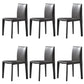 Modern Indoor Home Side Chair Faux Leather Upholstered Side Chair Dark Gray 6 Piece Set Clearhalo 'Dining Chairs' 'Dining Tables & Seating' 'dining_chair' 'furn' 'furn_dining_chair' 'Furniture' 'Kitchen & Dining Furniture' 7643667