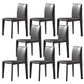 Modern Indoor Home Side Chair Faux Leather Upholstered Side Chair Dark Gray 8 Piece Set Clearhalo 'Dining Chairs' 'Dining Tables & Seating' 'dining_chair' 'furn' 'furn_dining_chair' 'Furniture' 'Kitchen & Dining Furniture' 7643669