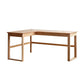 OAK L-Shape Home Writing Desk Drawer Cable Management Computer Ordink