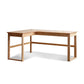 OAK L-Shape Home Writing Desk Drawer Cable Management Computer Ordink