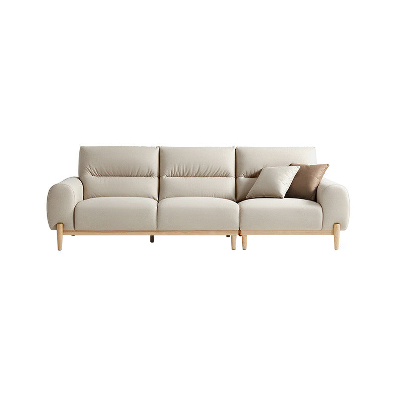 Contemporary Sewn Pillow Back Square Arm Sofa For Living Room