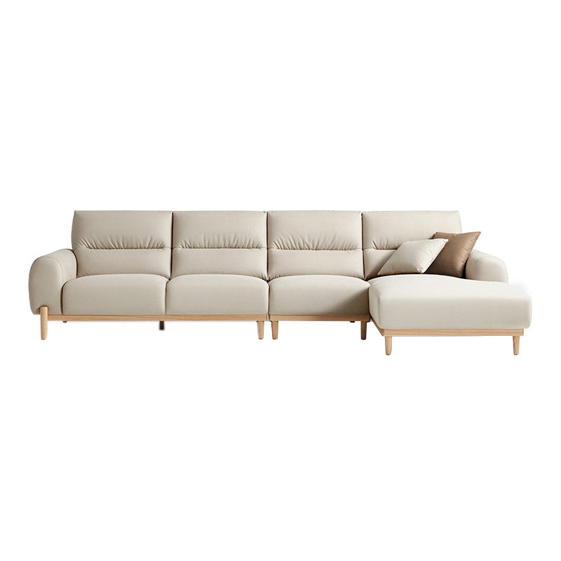 Contemporary Sewn Pillow Back Square Arm Sofa For Living Room
