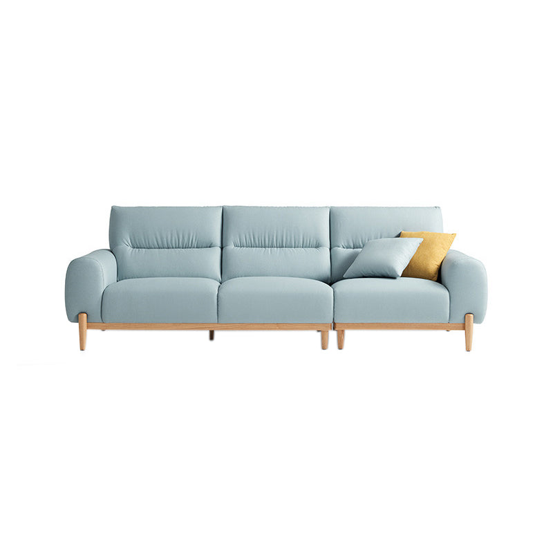 Contemporary Sewn Pillow Back Square Arm Sofa For Living Room