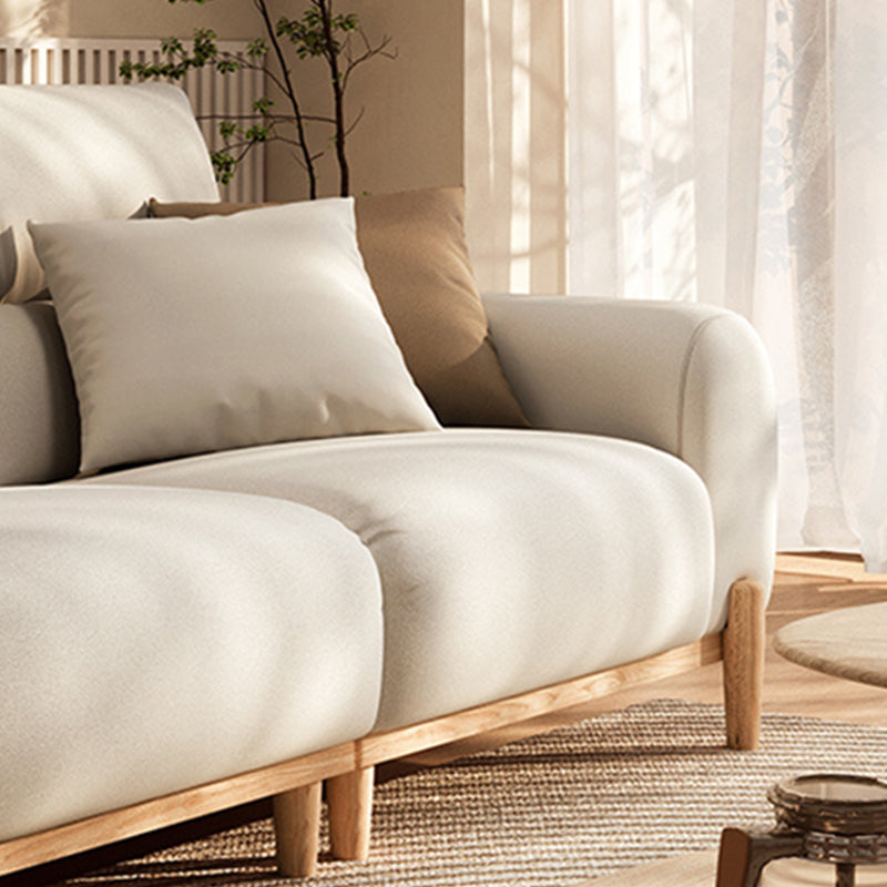 Contemporary Sewn Pillow Back Square Arm Sofa For Living Room