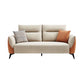 Contemporary Solid Color Sewn Pillow Back Sofa For Living Room