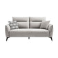 Contemporary Solid Color Sewn Pillow Back Sofa For Living Room