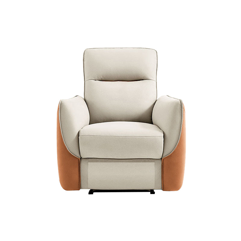 Contemporary Solid Color Sewn Pillow Back Sofa For Living Room