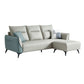 Contemporary Solid Color Sewn Pillow Back Sofa For Living Room