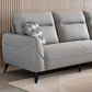 Contemporary Solid Color Sewn Pillow Back Sofa For Living Room