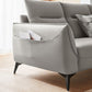 Contemporary Solid Color Sewn Pillow Back Sofa For Living Room