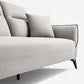 Contemporary Solid Color Sewn Pillow Back Sofa For Living Room