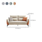 Contemporary Solid Color Sewn Pillow Back Sofa For Living Room