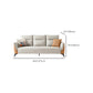 Contemporary Solid Color Sewn Pillow Back Sofa For Living Room