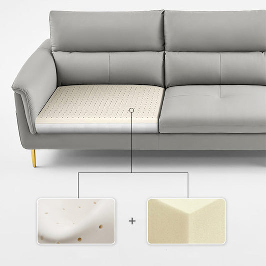 Zeitgenössisches echtes Lederkissen -Rückensofa für Wohnzimmer