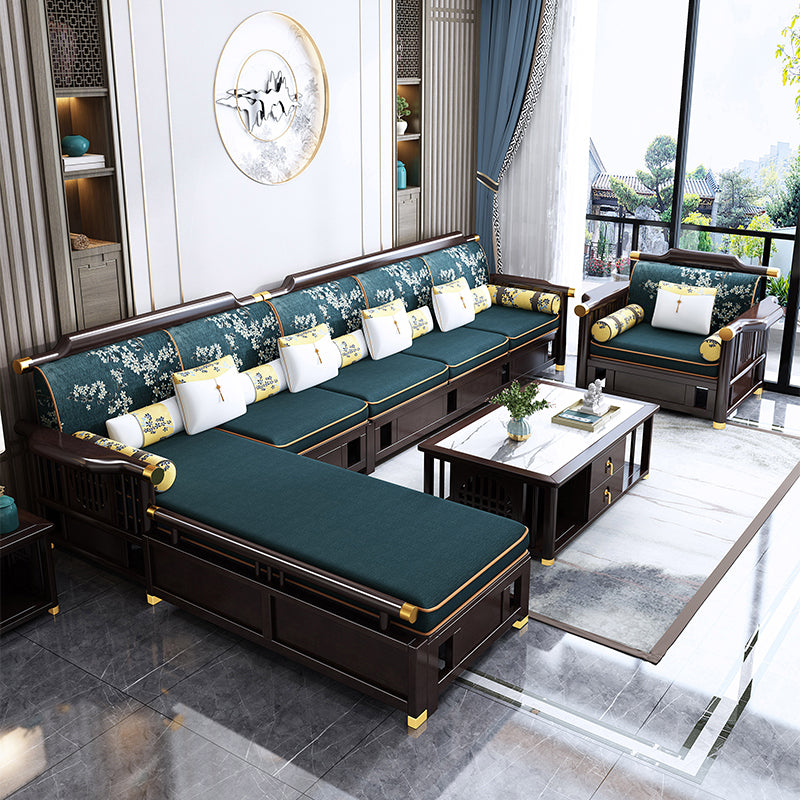 Divano in legno in legno in stile contemporaneo per soggiorno per soggiorno