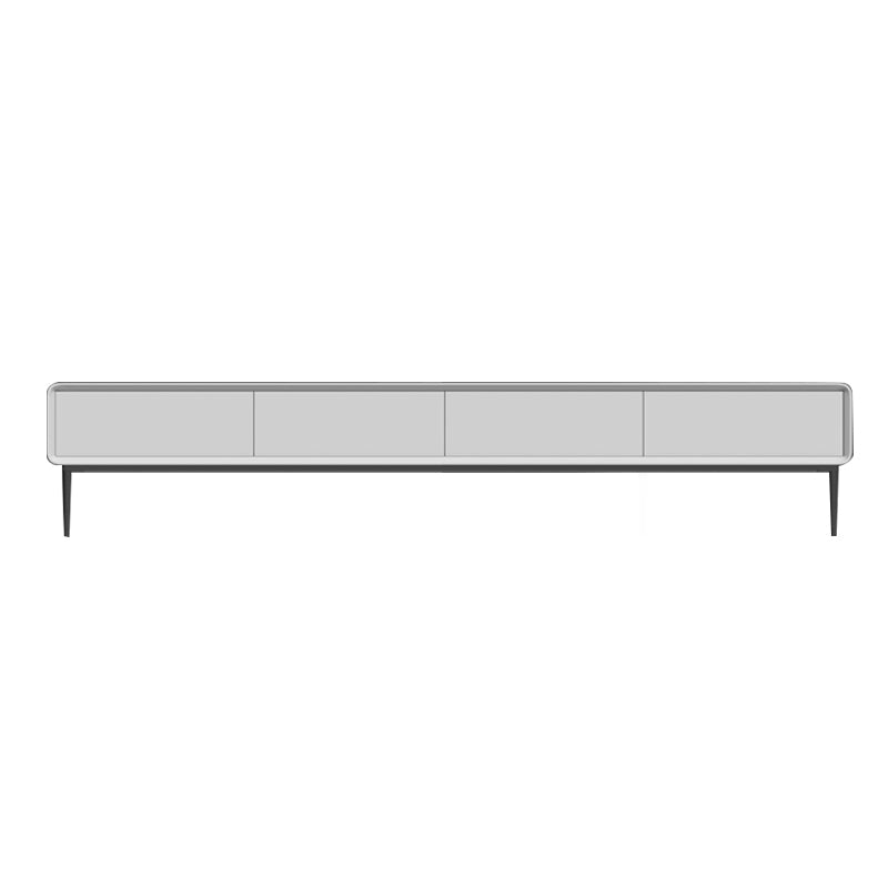 White TV Media Console Contemporary TV Stand Console with Drawers 87"L x 16"W x 17"H Clearhalo 'furn' 'furn_tv_stands_entertainment_centers' 'Furniture' 'Living Room Furniture' 'TV Stands & Entertainment Centers' 'TV Stands & Media Storage Furniture' 'tv_stands_entertainment_centers' 7647179