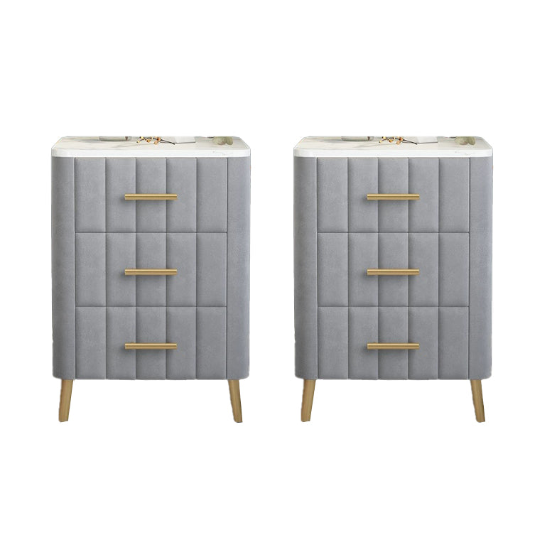 ベッドルーム用のコンテンポラリーナイトテーブルフェイクマーブルベッドナイトスタンド