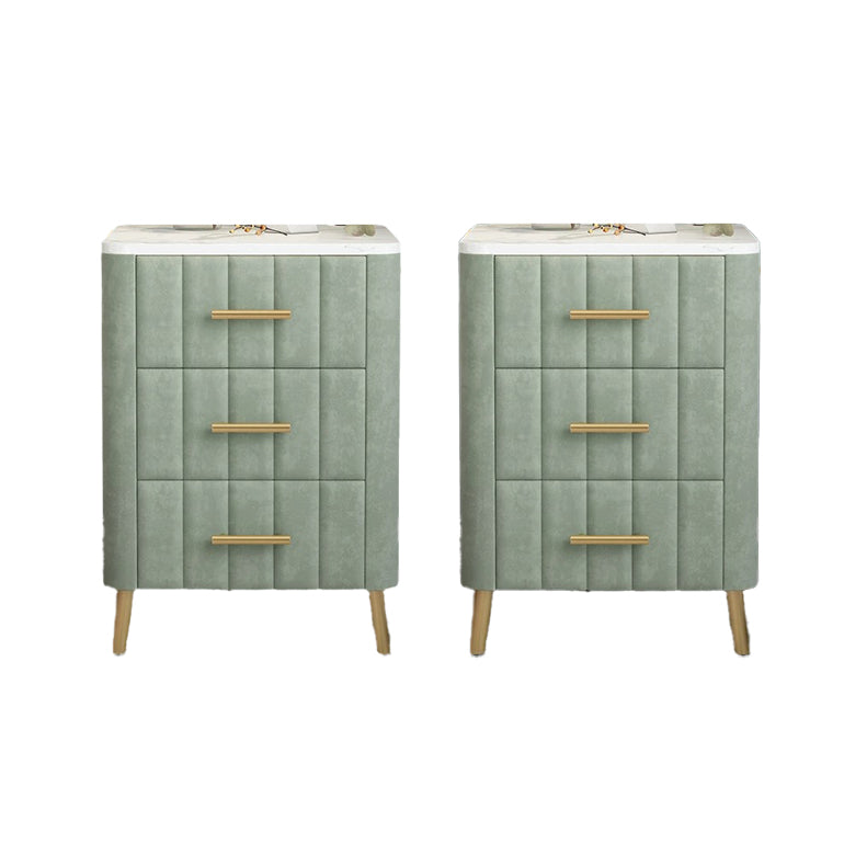 ベッドルーム用のコンテンポラリーナイトテーブルフェイクマーブルベッドナイトスタンド